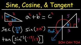 Sine Cosine Tangent Explained  Right Triangle Basic Trigonometry  sin cos tan sec csc cot [upl. by Foscalina]