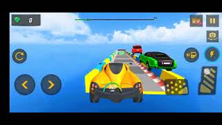 impossible car stunt game level 1 completed  mode 1 stunt racing [upl. by Obmar]