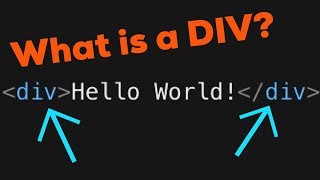 What is a DIV  HTML Basics 1 [upl. by Fernas]