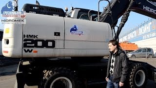 Обзор колёсного экскаватора Hidromek HMK 200 W [upl. by Attelrac]