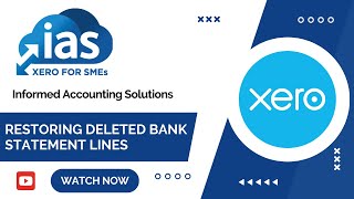 Xero Tips  Restoring Deleted Bank Statement Lines [upl. by Ssenav132]