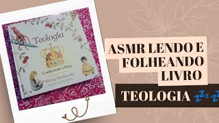 ASMR  Lendo e folheando livro teologia [upl. by Namharludba]