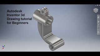 Autodesk Inventor for beginners  Autodesk Inventor Drawing tutorial  3d Cad Drawing Tutorial [upl. by Arvid]