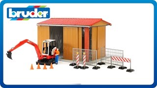 Bruder Toys bworld Construction Machine Hall 62020 [upl. by Anhoj457]