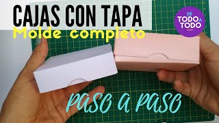 ✔️Cómo hacer CAJAS con tapa y molde completo 👉Explicación para el tamaño deseado [upl. by Aisyat363]