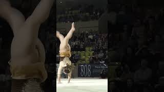 Katelyn Ohashi Monaco floor routine Princess Grace International Gymnastics Gala golden shorts 5 [upl. by Spatz]