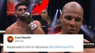 FIGHTERS REACT TO BAHRAM RAJABZADEH LOSS TO LEVI RIGTERS  RAJABZADEH VS RIGTERS REACTIONS [upl. by Lauhsoj533]