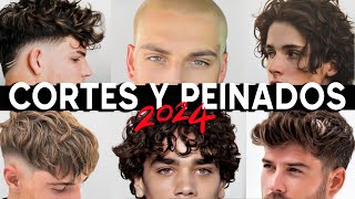 PEINADOS Y CORTES DE CABELLO PARA HOMBRES 2024 [upl. by Martino]