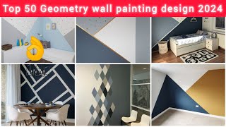 Top 50 Geometric Wall Painting Designs Ideas 2024  Geometric Accent Wall Paint  3d wall painting [upl. by Eiresed]