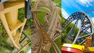 Every Roller Coaster At Tripsdrill Theme Park In Germany Front Seat 4K POV [upl. by Samled]