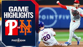 Phillies vs Mets NLDS Game 4 Highlights 10924  MLB Highlights [upl. by Loggia427]