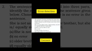 Error detection 🔥 ssccgl english ssccgsl education sscchslgs maths vocabulary [upl. by Jourdan]