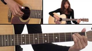 How to Play Fingerstyle A D amp E Chords  Beginner Guitar Lesson  Susan Mazer [upl. by Gnuoy]