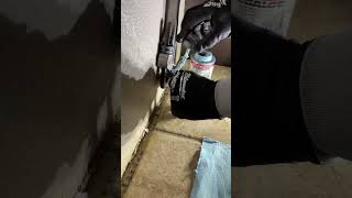 capping a gas line behind a stove plumber plumbing [upl. by Yesdnil909]