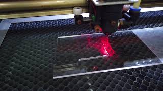 Co2 laser 50w cutting test [upl. by Chevy]