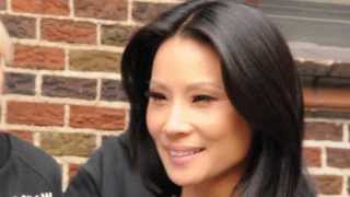 Lucy Liu meets fans outside Letterman Show [upl. by Sou252]