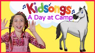 A Day At Camp by Kidsongs  Camp Songs for Kids  Hokey Pokey Dance  Camp fire Songs  PBS Kids [upl. by Nahpets887]