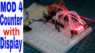 MOD 4 counter with CMOS ic CD 4026  Practical Circuit [upl. by Esac570]