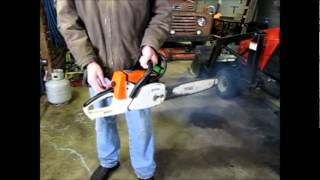 Cold Startup Stihl 026 [upl. by Ahsiak]