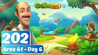 Gardenscapes  Part 202  Area 41  Day 6  Gameplay [upl. by Bradeord]