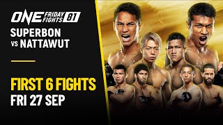 🔴 Live In HD ONE Friday Fights 81 First 6 Fights [upl. by Tinor452]