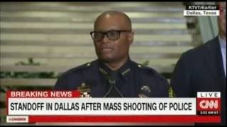 Full Report 5 Police officers killed one suspect cornered Dallas Police Chief press confere [upl. by Aramois]