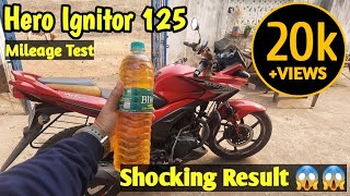 Mileage Test of Hero Ignitor 125 Unexpected amp Shocking Result😱😱  mileagetest ignitor  FJP Vlogs [upl. by Odanref]