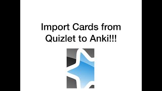 How to Import Quizlet Flashcards into Anki [upl. by Hsetih969]