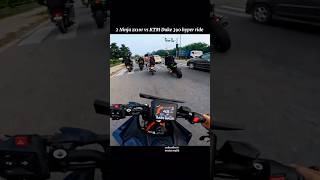 2 Kawasaki Ninja zx10r vs KTM Duke 390 hyper ride with traffic  bikes ytshorts shorts viralvideo [upl. by Lawan]