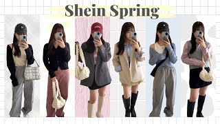 【SHEIN春服】韓国好きによる春服ご紹介📔🇰🇷やっぱり春服って可愛い🤍🤍骨スト低身長コーデ｜shein spring look [upl. by Alake]