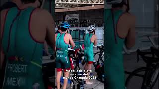 El triatlón de PRS24 promete ser espectacular 💪🏼 paris2024 juegosolimpicos olympics [upl. by Enaitsirk]