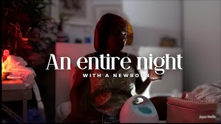 VLOG SPEND THE NIGHT WITH A NEWBORN EXCLUSIVELY BREASTFEEDING   bwwm interracial couple [upl. by Dawson]