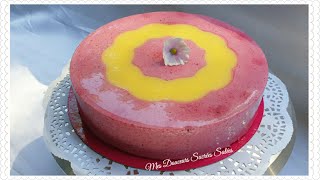 Entremet mousse fruits rouges et insert citron [upl. by Donough]