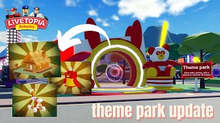 LIVETOPIA THEME PARK UPDATE  NEW GIFTS  UPDATE 131  Livetopia Roleplay Roblox [upl. by Ehrenberg741]