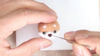 Wool Felt Tutorial Step 4Mouth小毛豆羊毛毡 [upl. by Melquist]