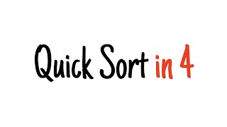 Quick sort in 4 minutes [upl. by Akselav]