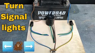 How to wire a turn signal flasher relay directional blinker for a car scooter [upl. by Llenna774]