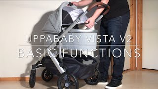 Uppababy Vista V2 Demo of Basic Functions [upl. by Eillas84]