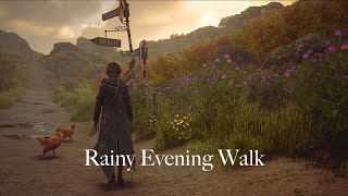 Rainy Walk Through the Fields of Cragcroftshire  Hogwarts Legacy ambience [upl. by Nivart]