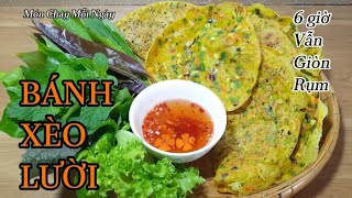 BÁNH XÈO LƯỜI  Cách Pha Bột Bánh Giòn Rụm Của Gia Đình Món Chay Mỗi Ngày 1034 Pancakes [upl. by Medea]