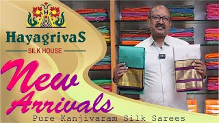 Hayagrivas New Arrivals  Pure Silk Handloom Kanchipuram Sarees  T Nagar Chennai Saree Shopping [upl. by Macdonell]