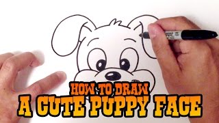 How to Draw a Dog Face  Step by Step for Beginners [upl. by Aisyram]