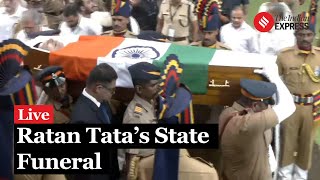 Ratan Tatas Last Rites Performed with Full State Honours  Ratan Tata News  Ratan Tata Death [upl. by Ettenor663]