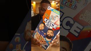 Kelce Mix Cereal SURPRISED SNACK DADDY 👀 foodreview nfl funny shorts [upl. by Dyanne]