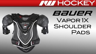 Bauer Vapor 1X Hockey Shoulder Pads Review [upl. by Anelej]