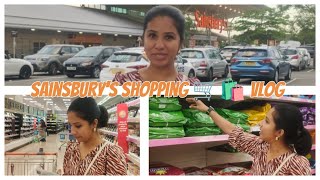 Sainsburys Shopping 🛒🛍️ Vlog london uk youtube shopping vlog 2024 sainsburys students life [upl. by Genni]