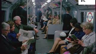 1960s 1970s London Underground People On The Tube Commuters [upl. by Latsryk]