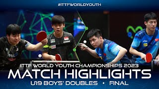 MatsushimaQuek vs LinWen  U19 BD Final  ITTF World Youth Championships 2023 [upl. by Glendon610]