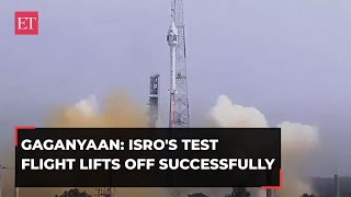 Gaganyaan mission ISRO launches test flight after initial glitch Crew Escape System works [upl. by Julia]