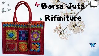 Borsa di iuta alluncinetto quotCUCITURE E ASSEMBLAGGIOquot [upl. by Yespmed557]